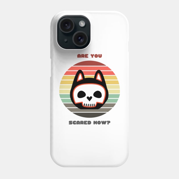 Sunset Cat / Are You Scared Now? Phone Case by nathalieaynie