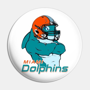 Muscular dolphins Fan Pin