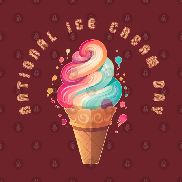 National Ice Cream Day Ice Cream Cone by DanielLiamGill