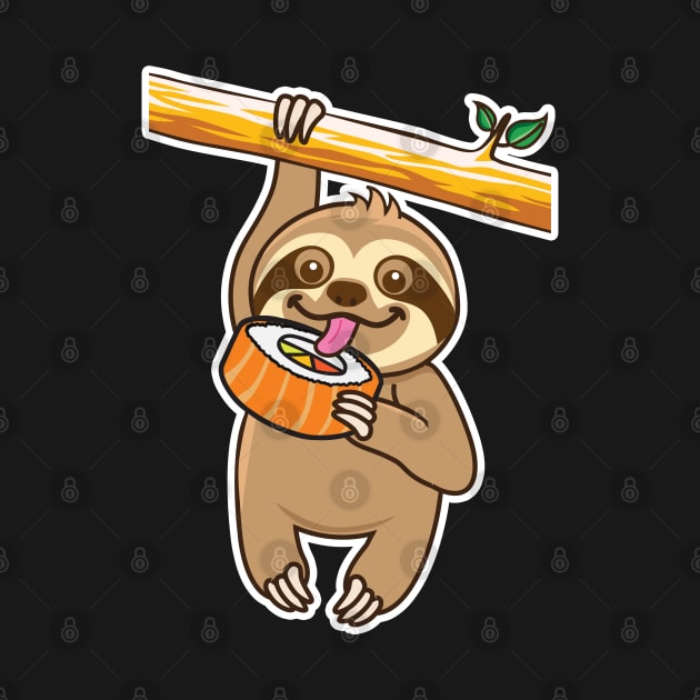 Sloth loves sushi by Plushism