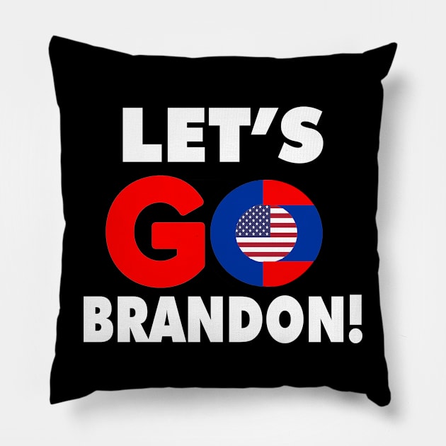 Let's Go Brandon Pillow by SBC PODCAST