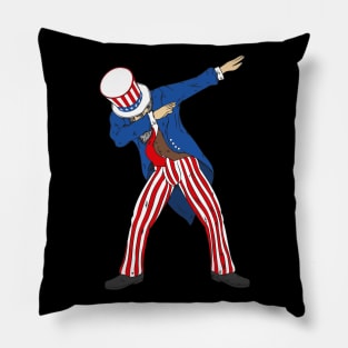 Dabbing uncle sam 4th of july design Pillow