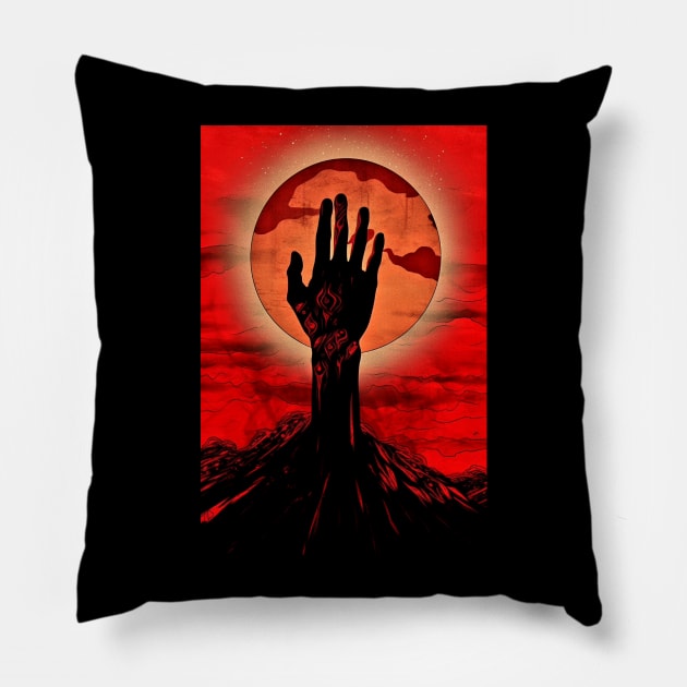 Red Dawn Rising Pillow by BarrySullivan