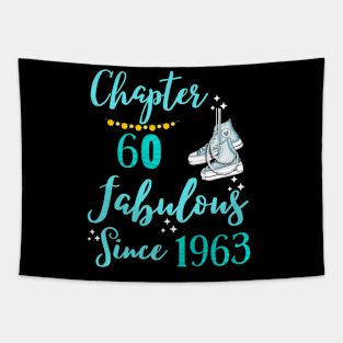 Chapter 60 Fabulous Since 1963 cute happy 60th birthday Tapestry