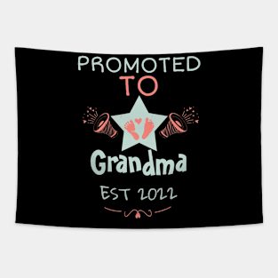 Promoted to Grandma Grandpa Est 2022 Tapestry