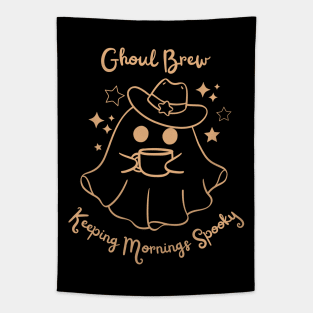 Cute Coffee Halloween - Funny Quote Tapestry