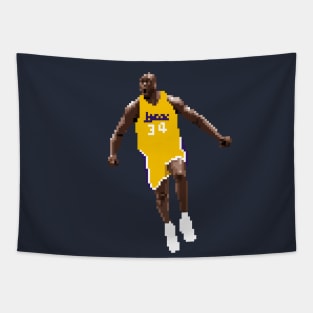Shaquille O'Neal Pixel Celebration Tapestry
