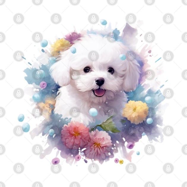 Irresistible Gift: Flowery Bichon Frize by Arte Imprimible