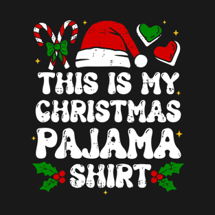 Groovy This Is My Christmas Pajama Shirt Funny Xmas PJs T-Shirt