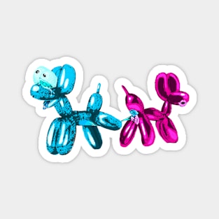 Mating dogs balloon Magnet