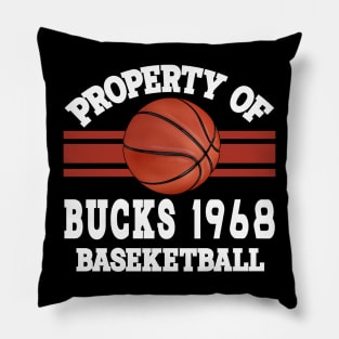 Proud Name Bucks Graphic Property Vintage Basketball Pillow