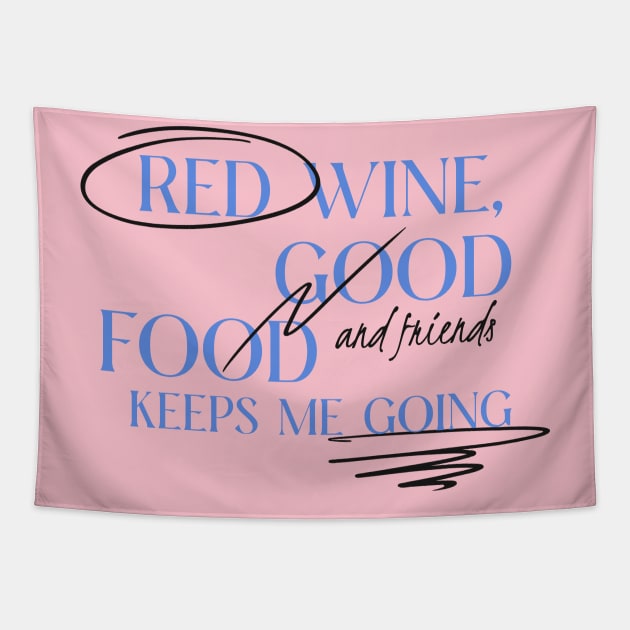 Red Wine Lover Tapestry by Tip Top Tee's