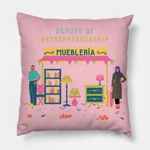 Beauty of Entrepreneurship art Pillow by TTWW Studios