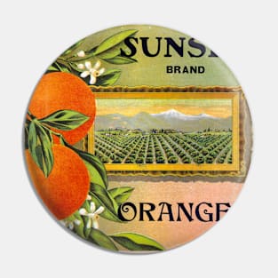 Sunset Brand crate label, circa 1912 Pin