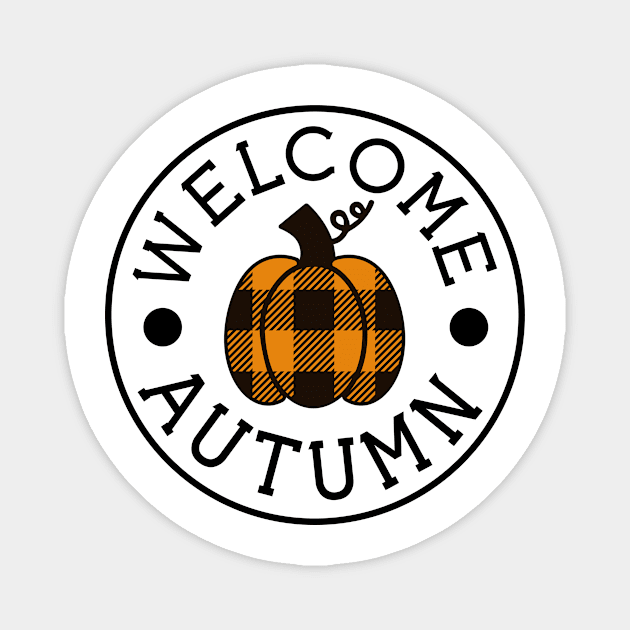 Welcome Autumn Fall Magnet by karolynmarie