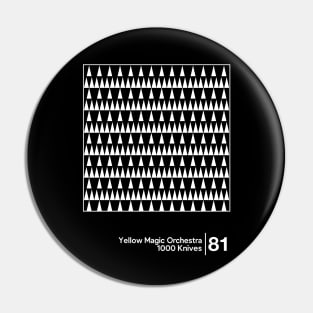 Yellow Magic Orchestra - 1000 Knives / Minimal Style Graphic Artwork Design Pin