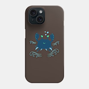 Aqua ocean animals - crab Phone Case