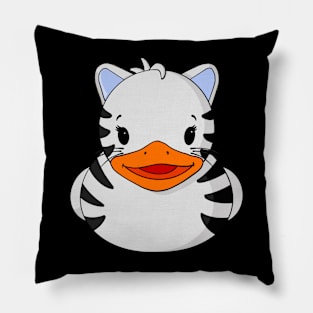 White Tiger Rubber Duck Pillow