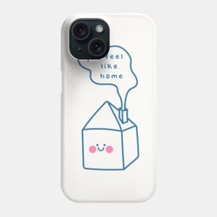 You feel like home - Blue on white Phone Case