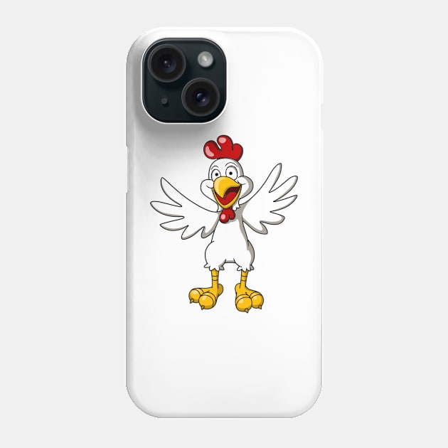 Happy Cartoon Chicken Phone Case by FunnyMoonCosmic