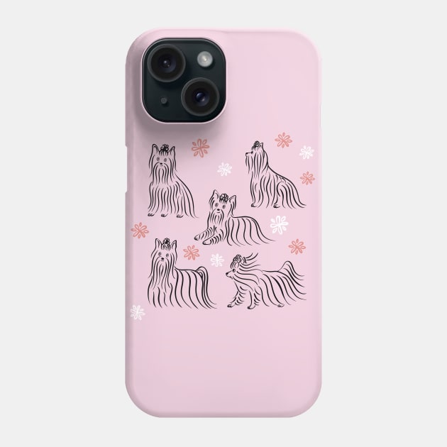 Yorkshire Terriers Phone Case by illucalliart