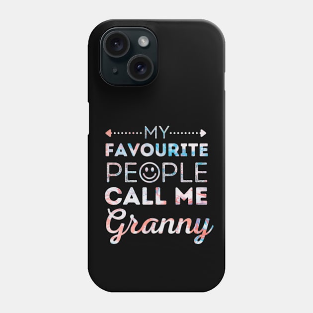 My Favorite People Call Me Granny Mother's Day Phone Case by Rare Bunny