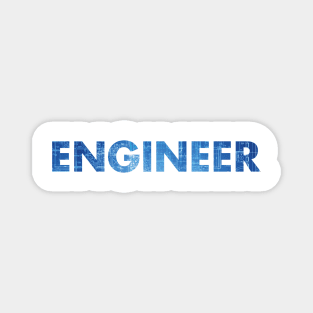 Engineer Blueprint Text Magnet