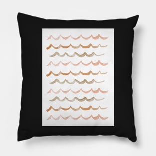 Life is Swell - Watercolor Wave Pattern Pillow