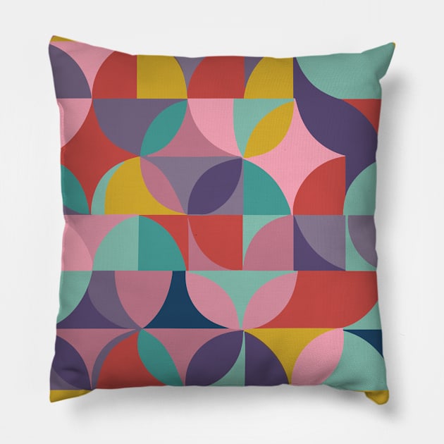 Raspberry Geometric Pattern - Raspberry Lover Pillow by TrendyPlaza