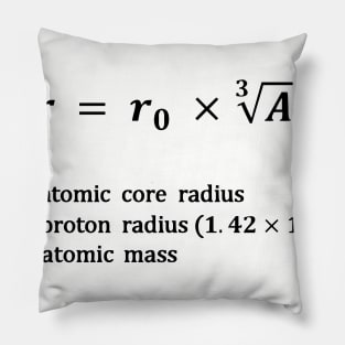 Formula, atomic core radius Pillow