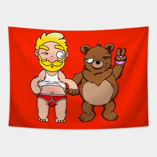 Bear Lover Blond (No Text) Tapestry