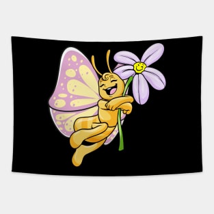 Butterfly with Flower Tapestry