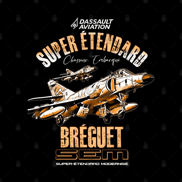 Dassault-Bréguet Super Étendard French Fighter Jet by aeroloversclothing