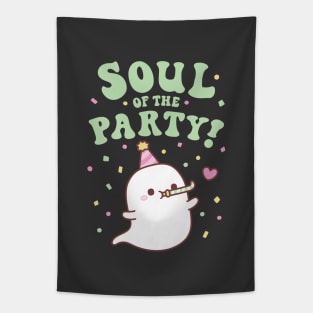 Cute Ghost Soul OF The Party Funny Pun Tapestry