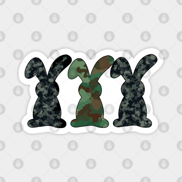 easter camo bunny Magnet by ithacaplus