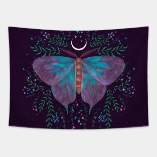 Wiccan witchcraft Moth and magic of night 0 Tapestry