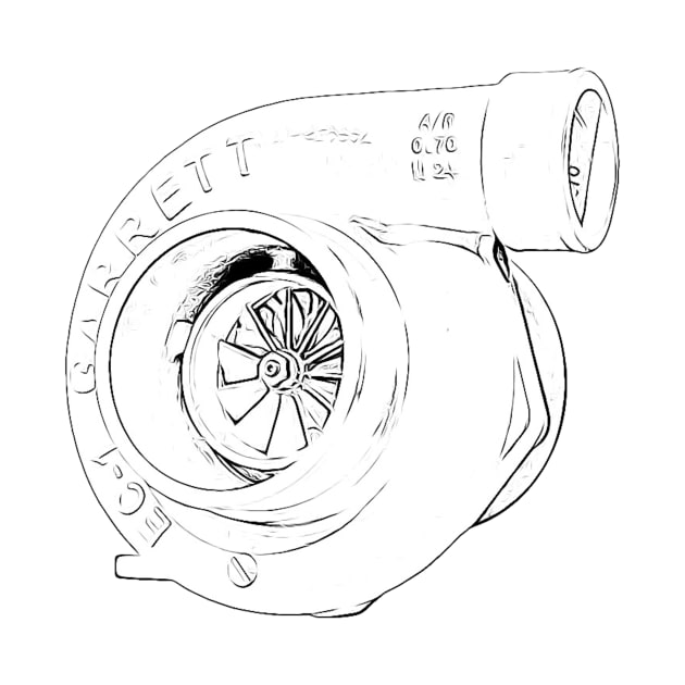 Turbocharger Wireframe by Auto-Prints