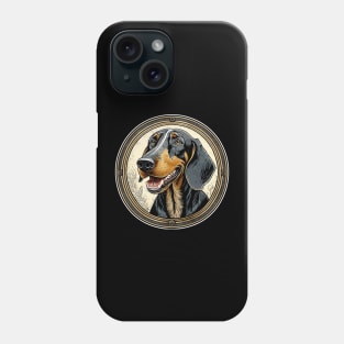 Black and tan coonhound dog Phone Case