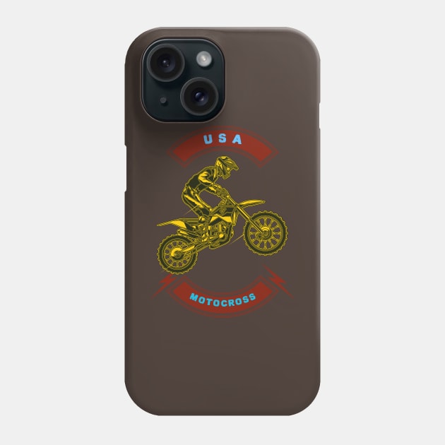 USA Motocross Phone Case by Rc tees