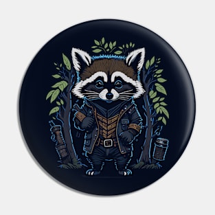 Raccoon Agent Pin