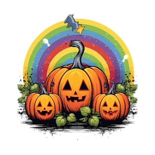 Radiant Harvest Pumpkin Rainbow T-Shirt