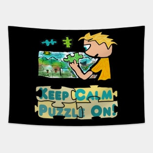 Keep Calm Jigsaw Puzzle Tapestry