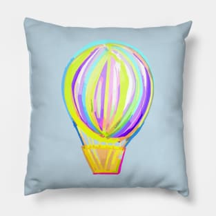 Neon hot air ballon Pillow