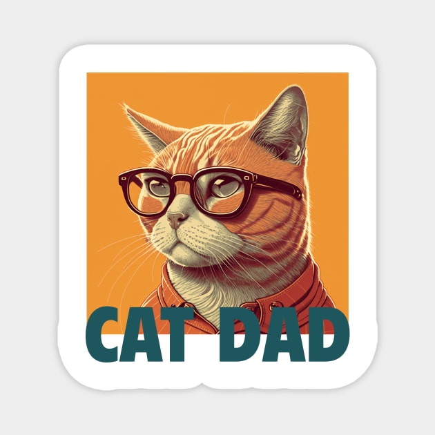 Purrfectly Proud Cat Dad Magnet by Planty of T-shirts