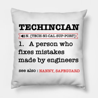 Job Definition Funny Maintenance Technician Pillow