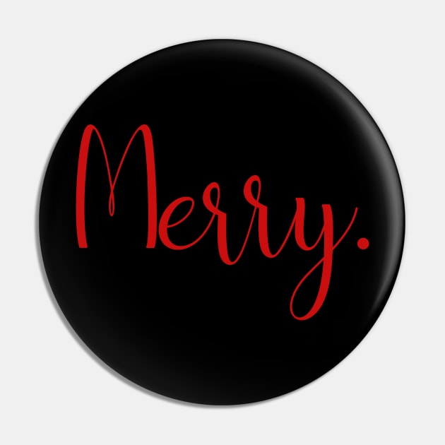 Merry Simple Christmas Message Pin by StacysCellar