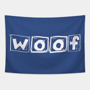 Woof (a simple design for dog people) - Large Letters Tapestry