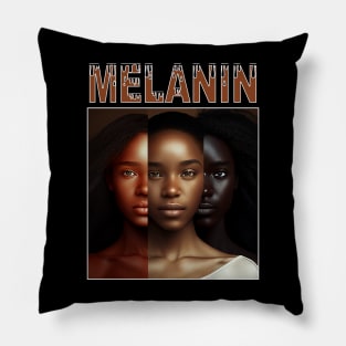 Melanin Shades Afrocentric Women Black Pride Pillow