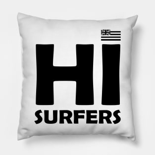 Hawaii Surfers (Black Print) Pillow