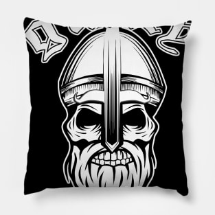 bearded skull Pillow